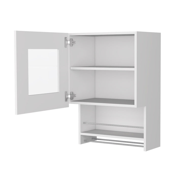 Accent Cabinet With Two Shelves - White