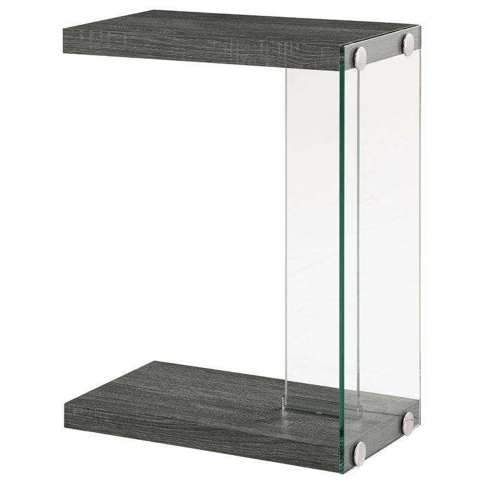 Sampson - C Shaped Side Table - Gray Furniture Max