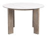 Oceanveil - Round Dining Table - White / Light Brown Zuo Modern
