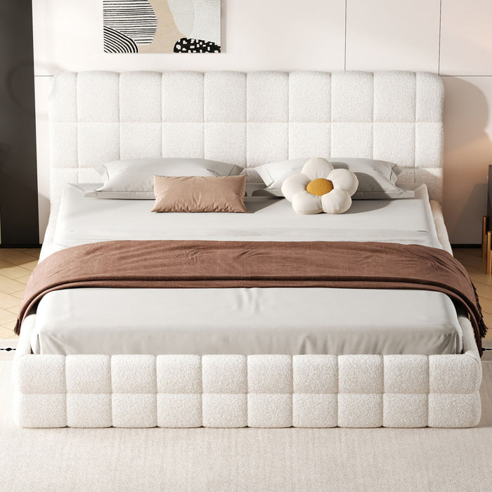 Upholstered Platform Bed With Headboard Dreamland