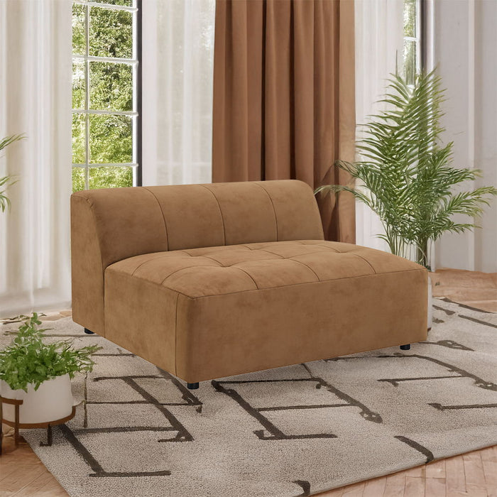 Zoey - Modular - Armless Chair - Chocolate Suede