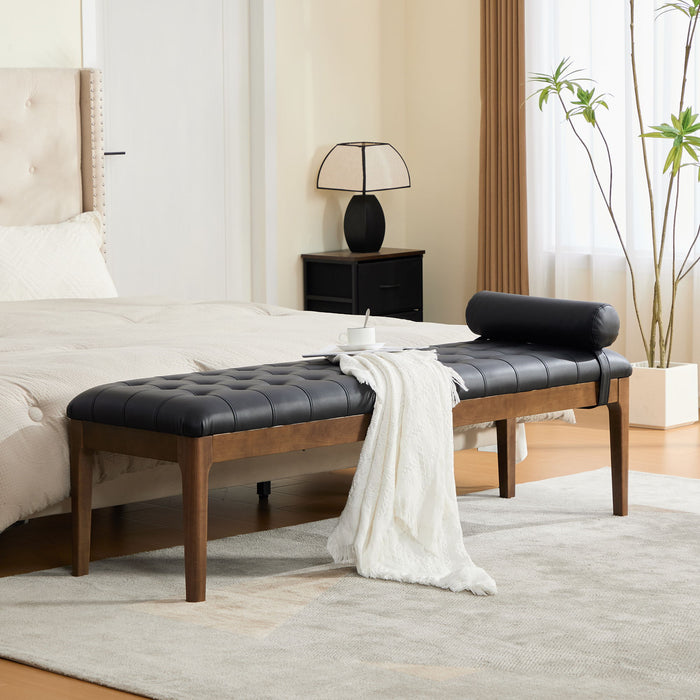 Upholstered End Of Bed Bench With Headrest Home Essentials