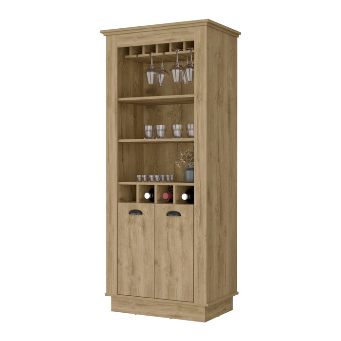 Bar Cabinet With Wine Storage - Brown