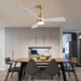 48" Ceiling Fan With 3 Blades, Remote Control Reversible DC Motor For Living Room Daily Nest
