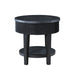 Tate - Round One Drawer End Table - Black New Classic