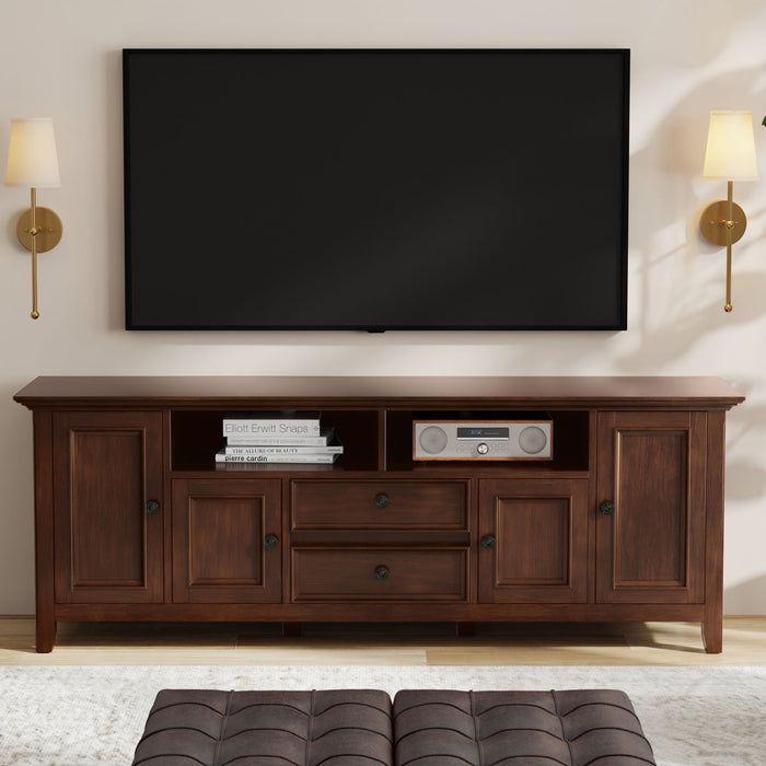 Amherst - TV Stand For TVs Up To 80" - Brown Simpli-Home