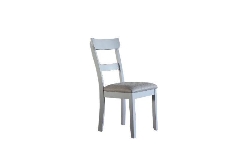 House Marchese - Side Chair Set of 2) - Two Tone Gray Fabric & Pearl Gray