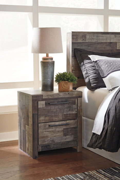 Derekson - Two Drawer Night Stand - Multi Gray Benchcraft®