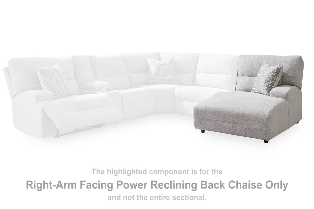 Acklen Place - Raf Power Reclining Back Chaise - Pewter Signature Design by Ashley®