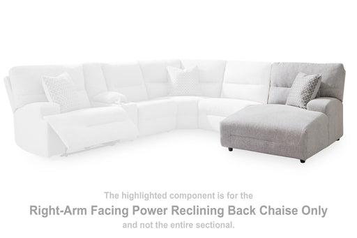 Acklen Place - Raf Power Reclining Back Chaise - Pewter Signature Design by Ashley®