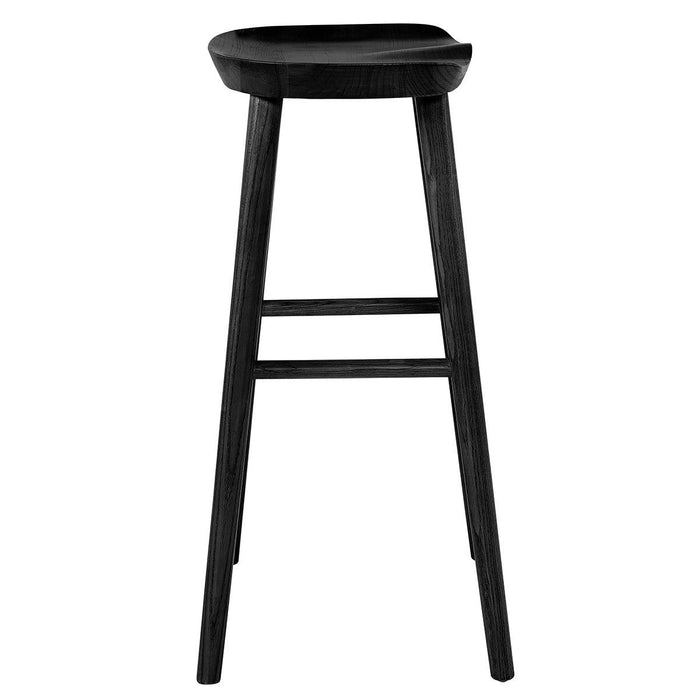 Backless Bar Height Bar Chair - Black