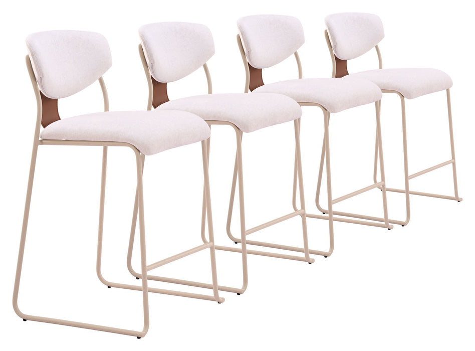 Meadow - Counter Stool (Set of 4) - White Zuo Modern