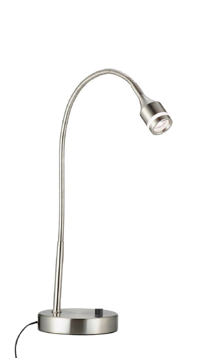 Metal LED Adjustable Desk Lamp - Brushed Steel