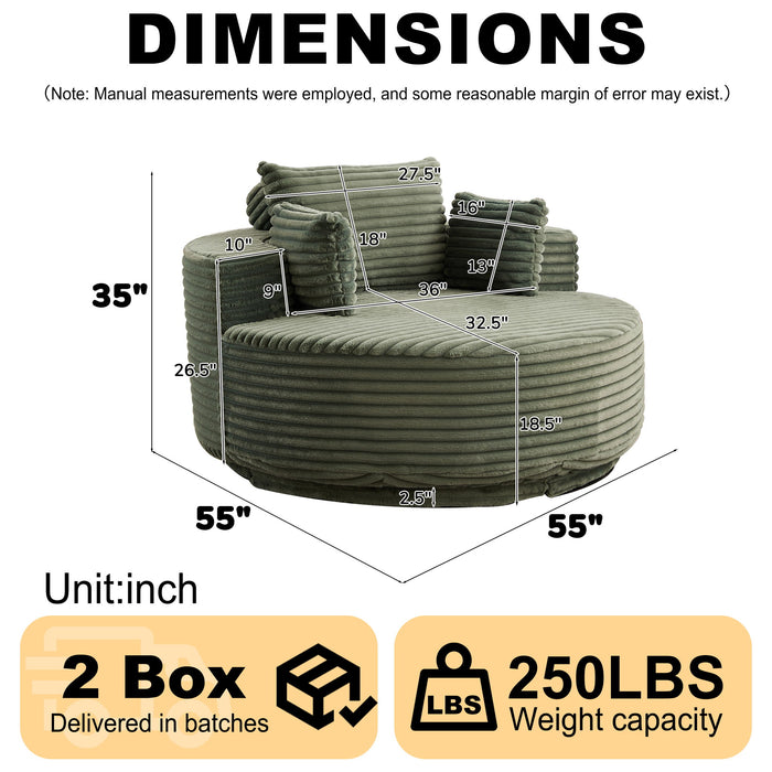 Swivel Chair With 360° Rotation For Living Room Home Essentials