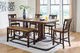 Rylandeen - Counter Height Extension Dining Table Set Signature Design by Ashley®