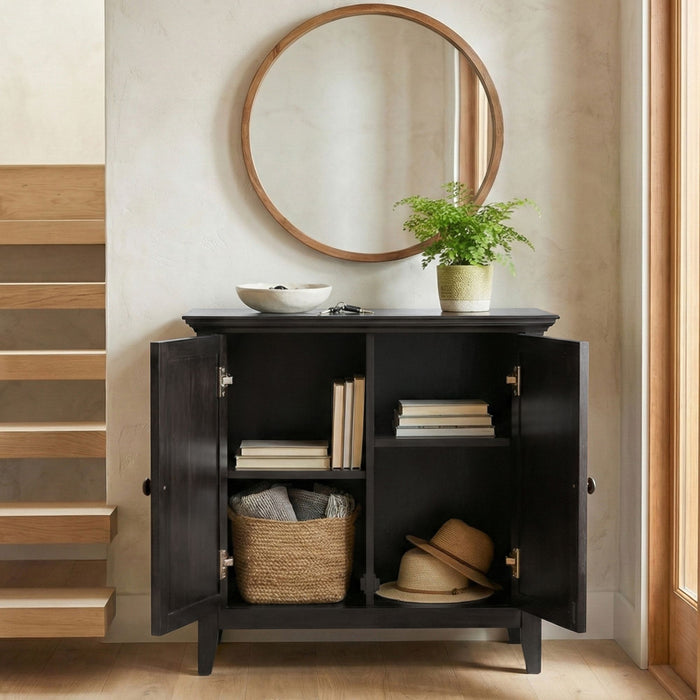 Amherst - Handcrafted Low Storage Cabinet Simpli-Home