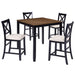 5 Piece Counter Height Dining Table Set With 4 Chairs Home Essentials