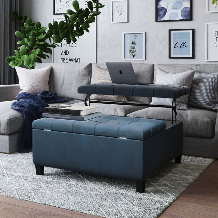 Harrison - Large Coffee Table Storage Ottoman Simpli-Home