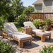 Outdoor Chaise Lounge Set With Side Table, 5 Position Adjustable Patio Recliner Noble House