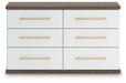 Kendanport - 3 Pc. - Dresser And 2 Nightstands - Brown / White Signature Design by Ashley®