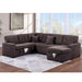 Convertible Sectional Upholstered Sleeper Sofa With Storage Chaise Home Essentials