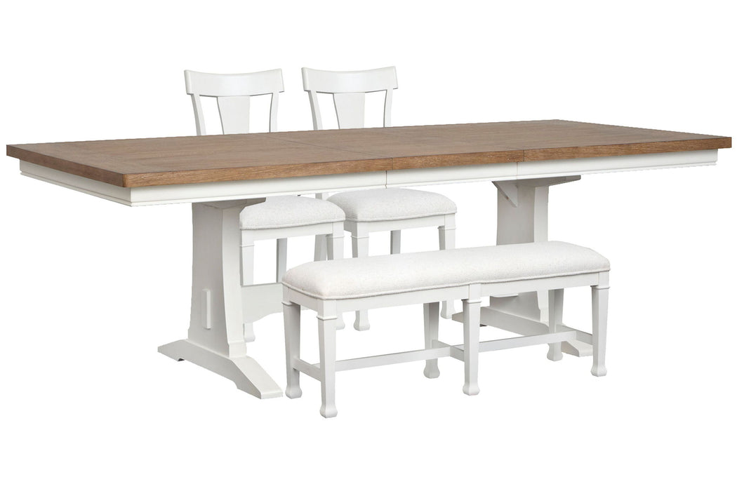 Kingston - Extendable Trestle Dining Table Set Magnussen Furniture