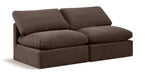 Indulge - Velvet 2 Seat Modular Armless Sofa Meridian Furniture