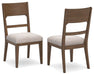 Cabalynn - Dining Uph Side Chair (Set of 2) - Oatmeal / Light Brown Signature Design by Ashley®