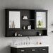 Wall Mounted Bathroom Medicine Cabinet With Double Mirrored Doors Noble House