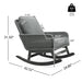 Contemporary Minimalist Wicker Rocking Chair With Soft Cushions And Durable Wooden Frame Noble House