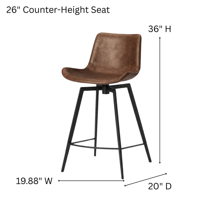 Swivel Counter Stool - Brown New Ridge Home