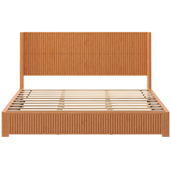 Platform Bed Frame With Headboard, Floor Standing Design Home Essentials