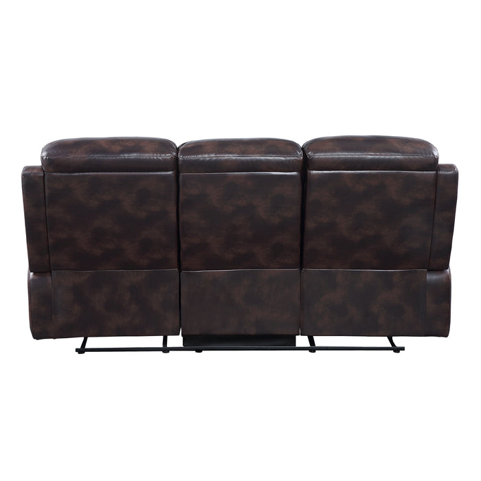 Perfiel - Sofa - 2 Tone Dark Brown Top Grain Leather