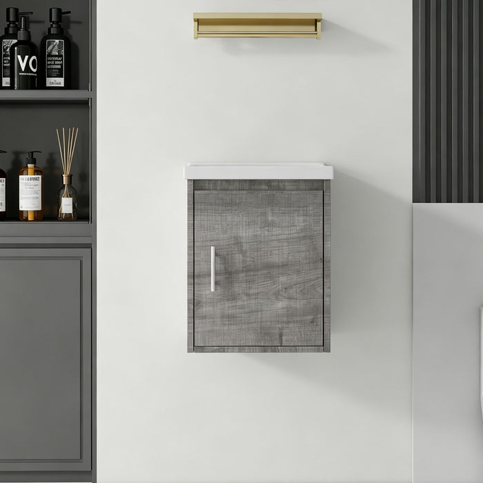 Floating Bathroom Vanity Combo, Wall Mounted Cabinet With Sink & Soft Close Doors For Small Bathrooms Home Essentials