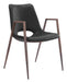 Desi - Dining Chair Walnut Legs (Set of 2) Zuo Modern
