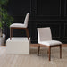 Dining Chairs With Upholstered Seat And Backrest (Set of 2) - Light Beige / Walnut Noble House