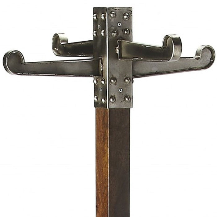 Industrial Chic Vintage Style Coat Rack - Brown