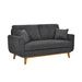 Upholstered Loveseat With Arms And Pillows Home Essentials