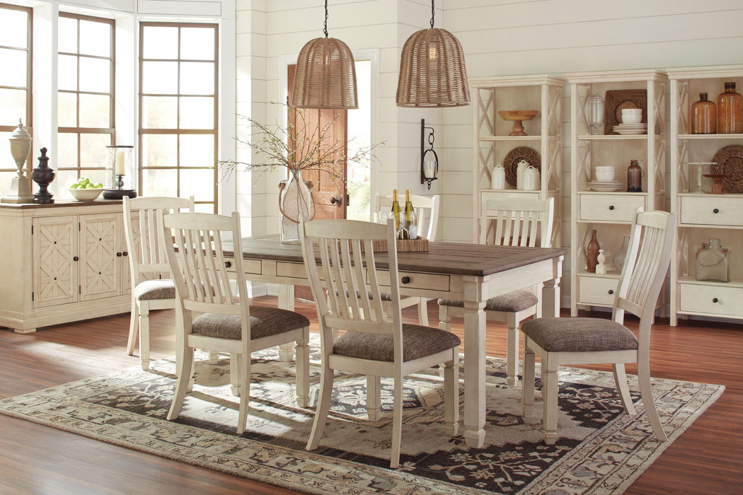 Bolanburg - Dining UPH Side Chair (Set of 2) - Rake Back - Brown / Beige Signature Design by Ashley®