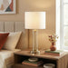 Luna - Table Lamp With On / Off Switch Clear Body Base - Clear / Silver / White Ashcroft Furniture