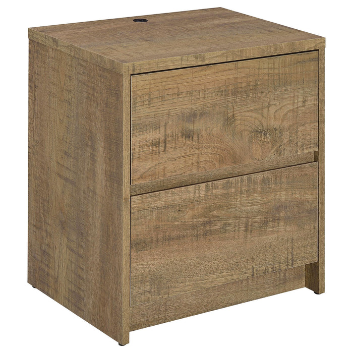 Geary - 2 Drawer Nightstand With LED Lights And USB Charging Ports