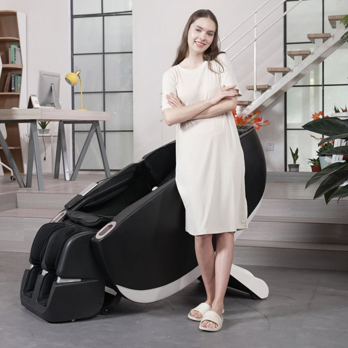 SL Type Pulley Guide, 2D Motor-Massage Manipulator-Space Saver Design, Track Sliding Zero Gravity Multifunction Massage Chair - Black Daily Nest