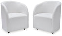 Rowanbeck - Dining Upholstered Arm Chair (Set of 2) - Ivory Signature Design by Ashley®