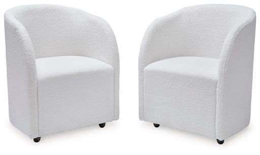 Rowanbeck - Dining Upholstered Arm Chair (Set of 2) - Ivory Signature Design by Ashley®