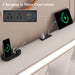Wingback Upholstered Bed Frame With LED Lights, Charging Station Home Essentials