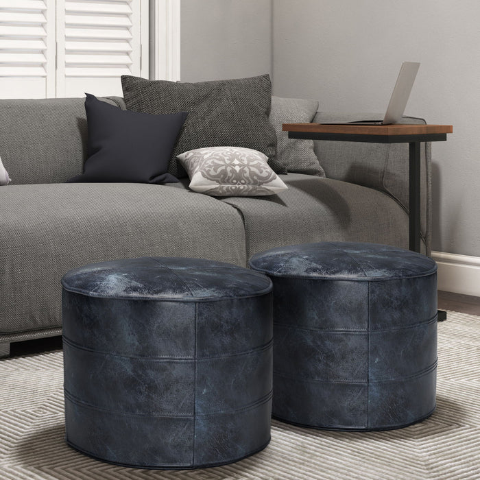 Connor - Handcrafted Round Pouf Simpli-Home