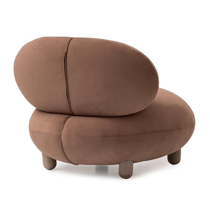 Bristol Point - Accent Chair - Fawn / Saddle Brown Michael Amini