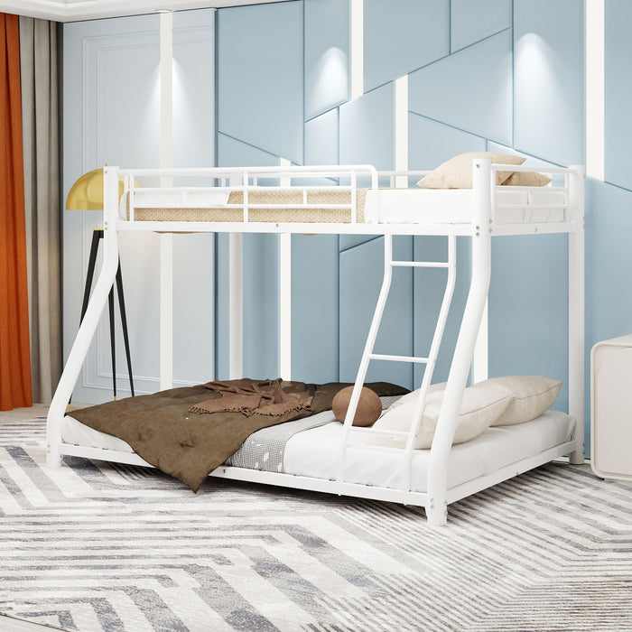 Twin Over Full Bunk Bed - White Home Essentials