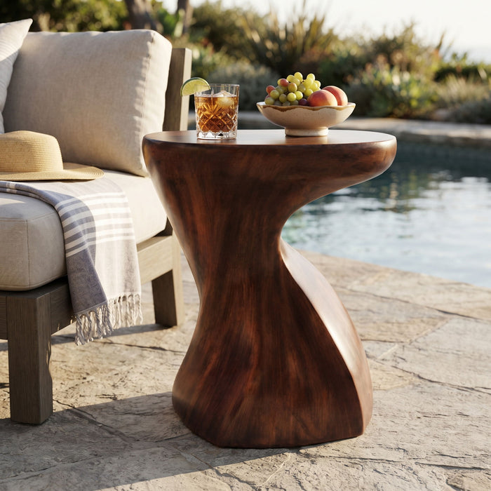 Twisted Sculptural Side Table Indoor / Outdoor Noble House