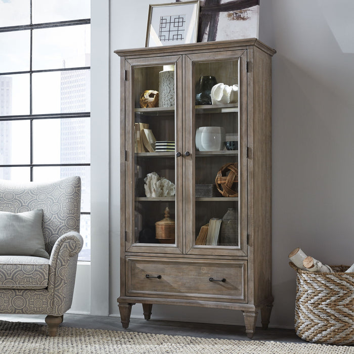 Lancaster - Door Bookcase - Dove Tail Gray Magnussen Furniture
